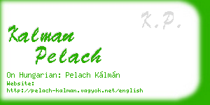 kalman pelach business card